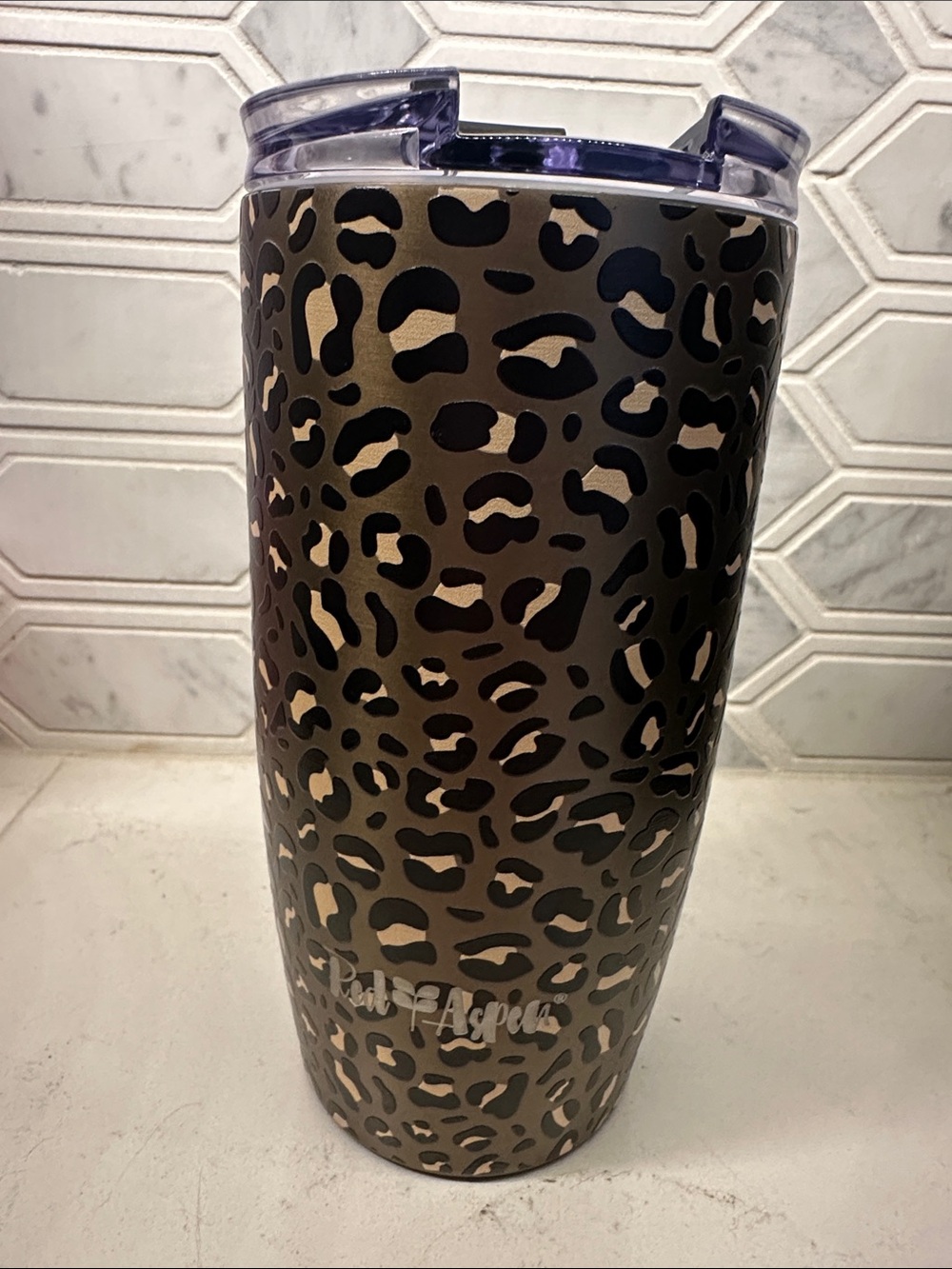 Red Aspen Leopard Print Tumbler